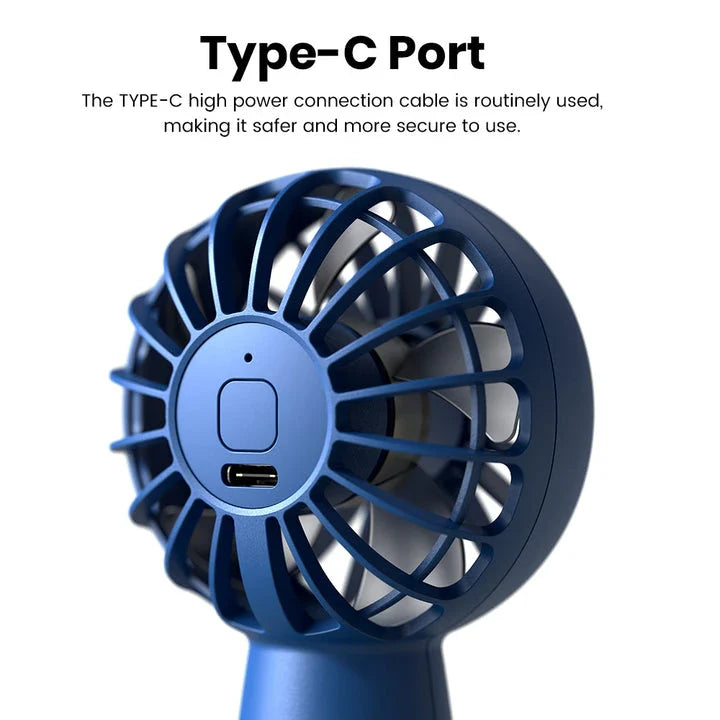 Mini Portable USB Electric Fan with Rechargeable Battery and Adjustable Speeds for Cooling Comfort