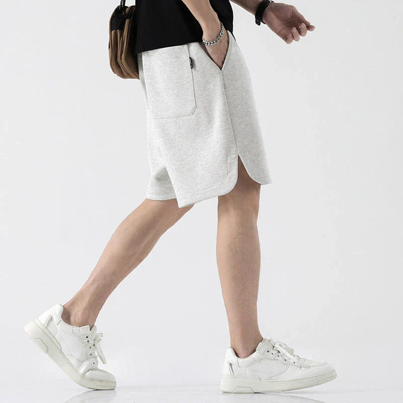 Premium British-made knitted sports shorts in a variety of classic colours, featuring an elastic waistband and loose, comfortable fit.