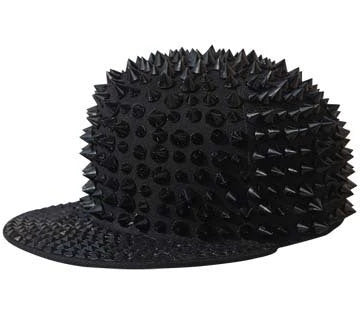 Punk-inspired street hat with pointed metal rivets in various colour combinations, featuring an adjustable and breathable design for versatile wear