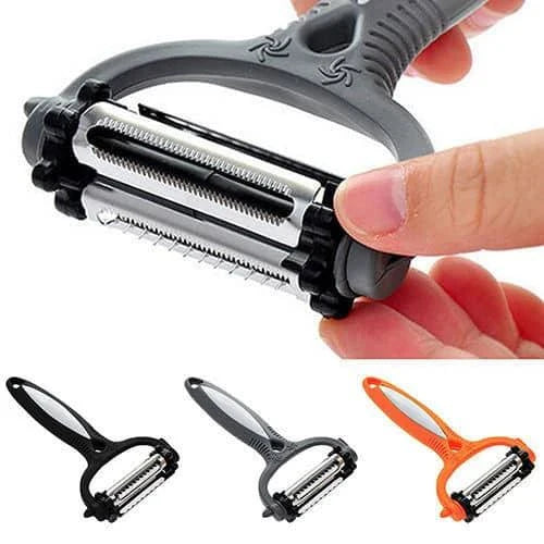 Premium 360-degree rotary vegetable peeler with durable plastic construction and stainless steel blade for effortless, precision peeling