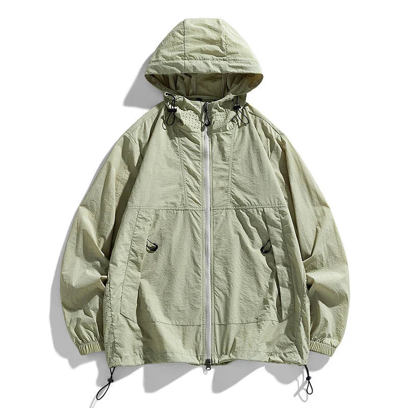 A lightweight, versatile outdoor jacket made from premium nylon fabric, perfect for British adventures and outdoor activities.