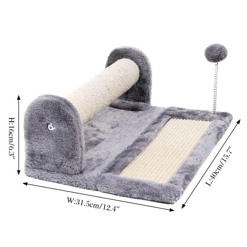 A four-layer cat scratching post made of durable wood and rope, providing multiple levels for your cat to enjoy their natural scratching behaviour.