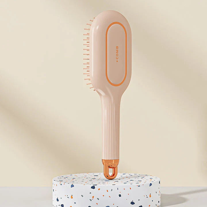 A high-quality hair comb with a flexible air cushion base that gently massages the scalp while detangling and smoothing hair