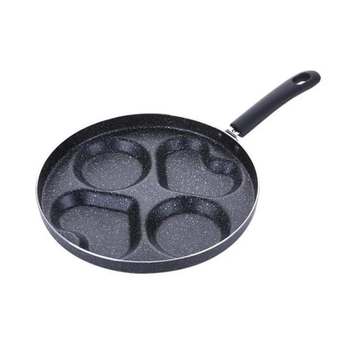 Premium 4-in-1 non-stick frying pan set made of durable aluminium alloy with ergonomic handles and a versatile 4-pan design for efficient multi-dish cooking.