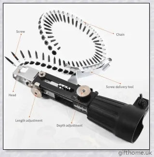 Automatic Screw Chain Adapter for Electric and Cordless Power Drills - Streamline your DIY projects with this versatile and efficient screw driving tool