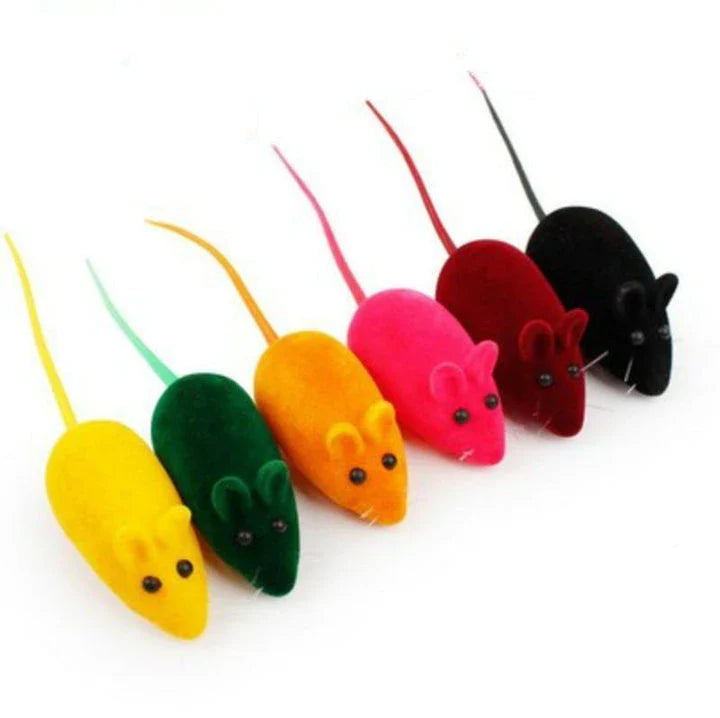 Colourful silicone mouse-shaped cat toy with vibrant hues to engage and entertain your feline friend