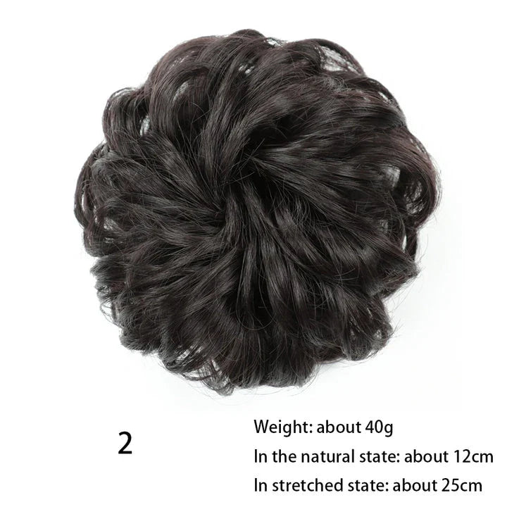 Messy Chignon Donut Hair Bun Pad in Fawn Brown, a versatile hair accessory that provides effortless elegance