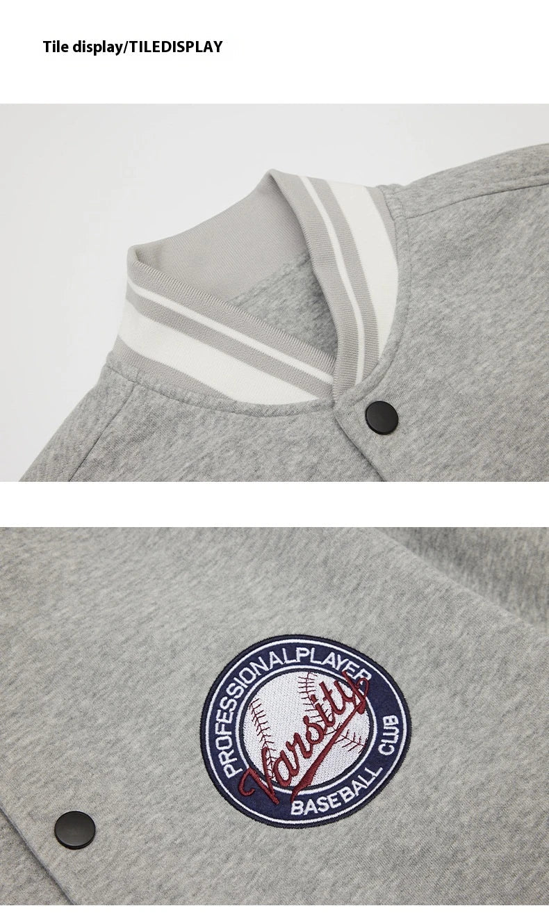 GiftHome UK Classic American Retro Embroidered Baseball Jacket