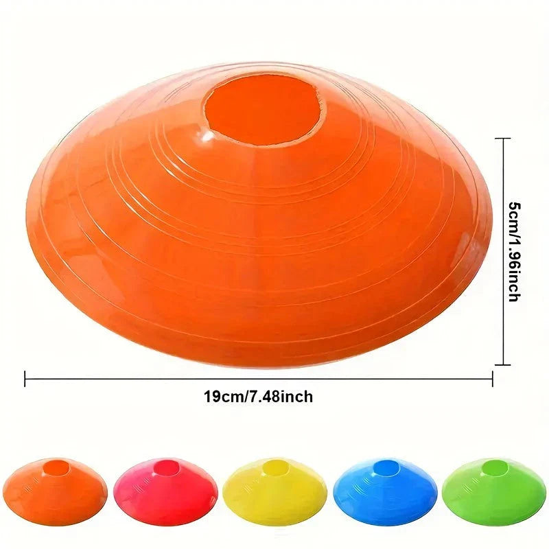 Premium Dynamic Football Training Cones in vibrant red, designed for agility, speed, and precision drills