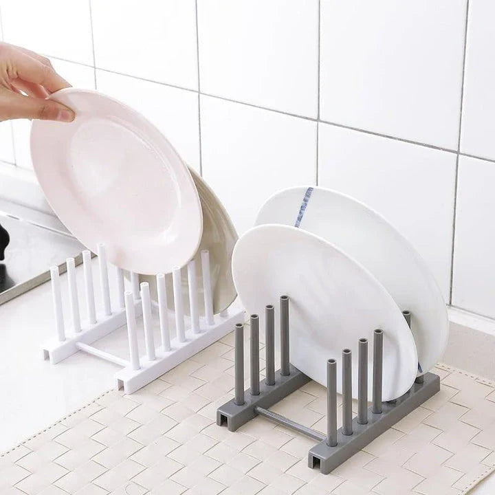 A sleek and compact dish organiser made with durable ABS material, designed to streamline kitchen storage and add elegance to your space.