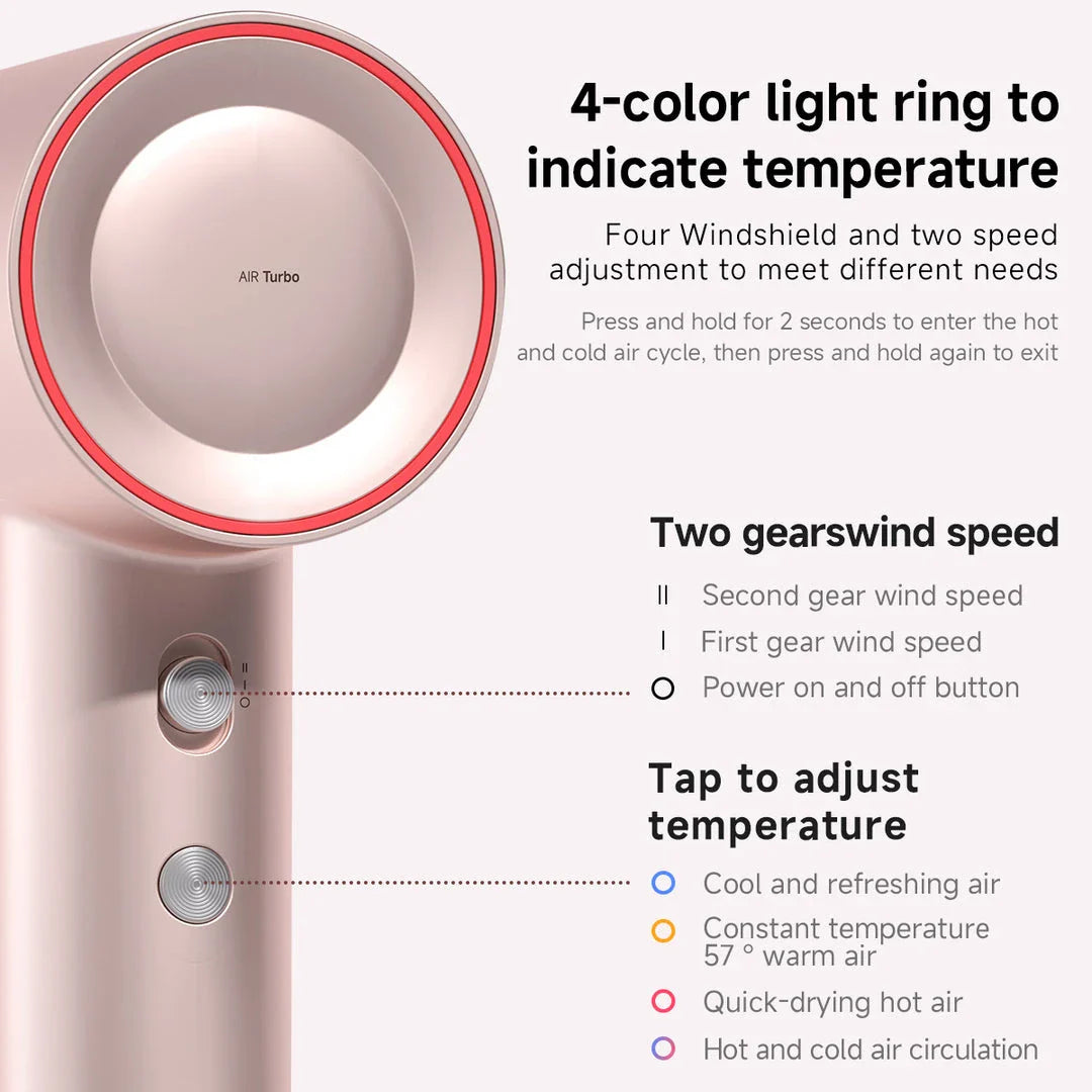 Powerful and lightweight hair dryer with advanced ionic technology for fast, frizz-free drying and salon-quality results