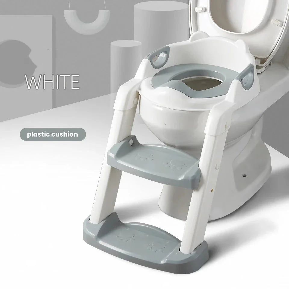 Adjustable toddler potty training seat with a colourful cartoon design, ideal for growing children