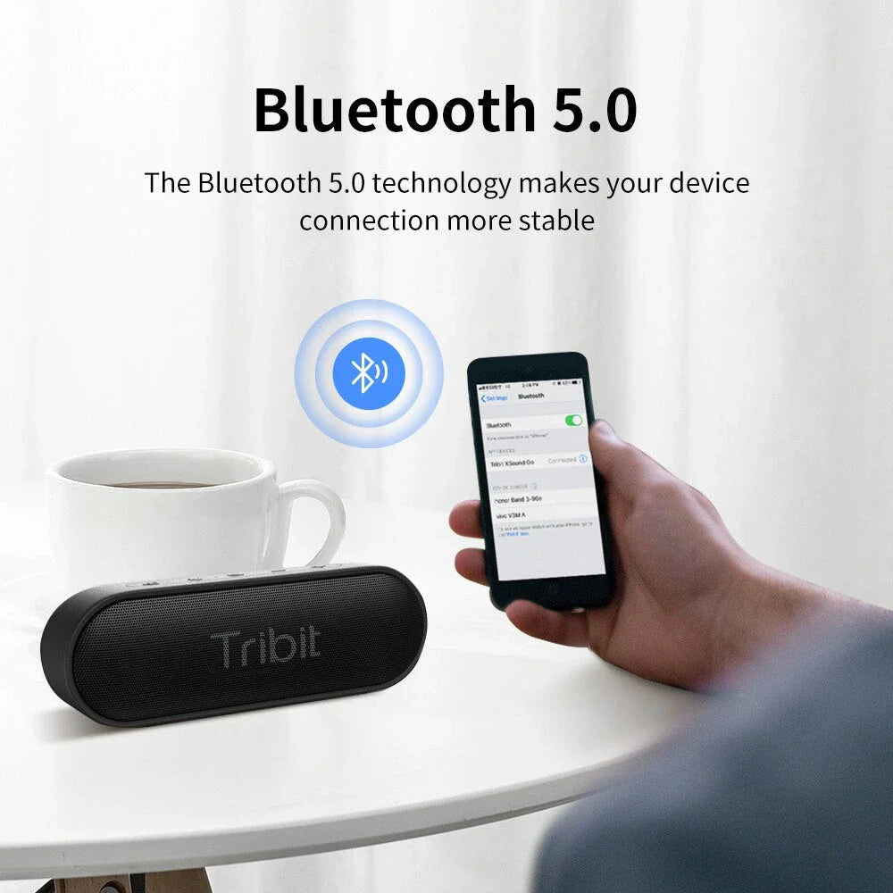 Robust portable Bluetooth speaker with 24-hour playtime, IPX7 waterproof protection, and enhanced bass for superior audio experience