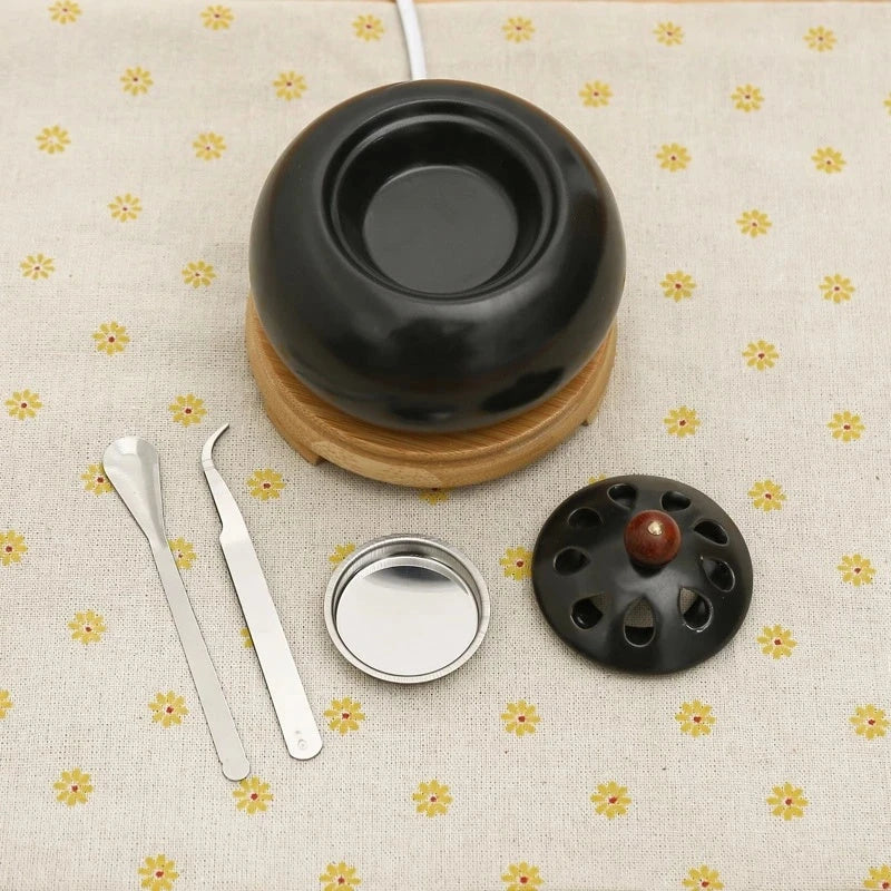 GiftHome UK Elegant Electric Incense Burner with Adjustable Heat and Timer