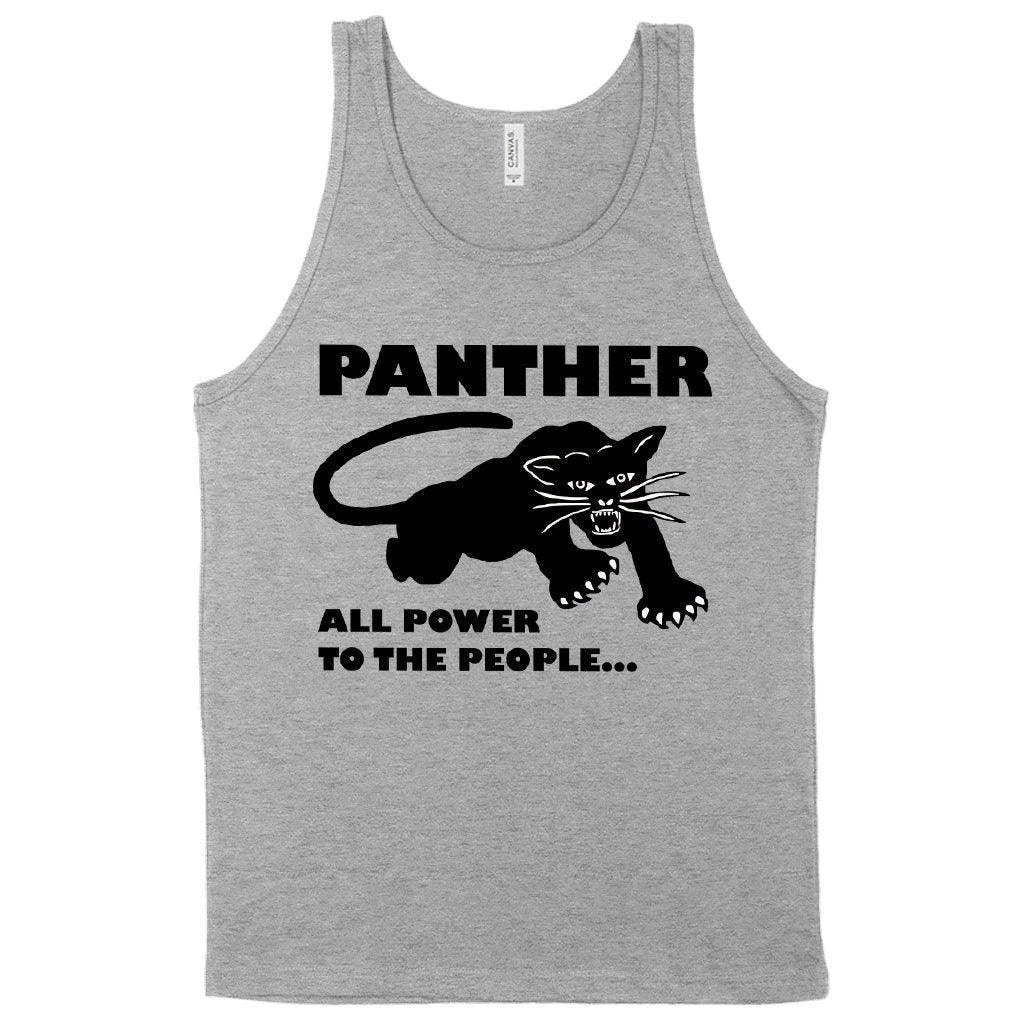 Black Panther Men's Tank Top with Iconic Panther Graphic Design in Soft, Flexible Cotton