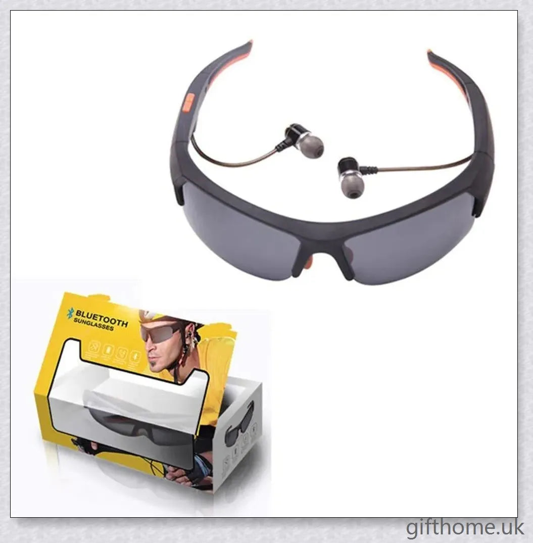 Premium smart camera glasses with HD video recording, built-in microphone and earbuds, and UV protection