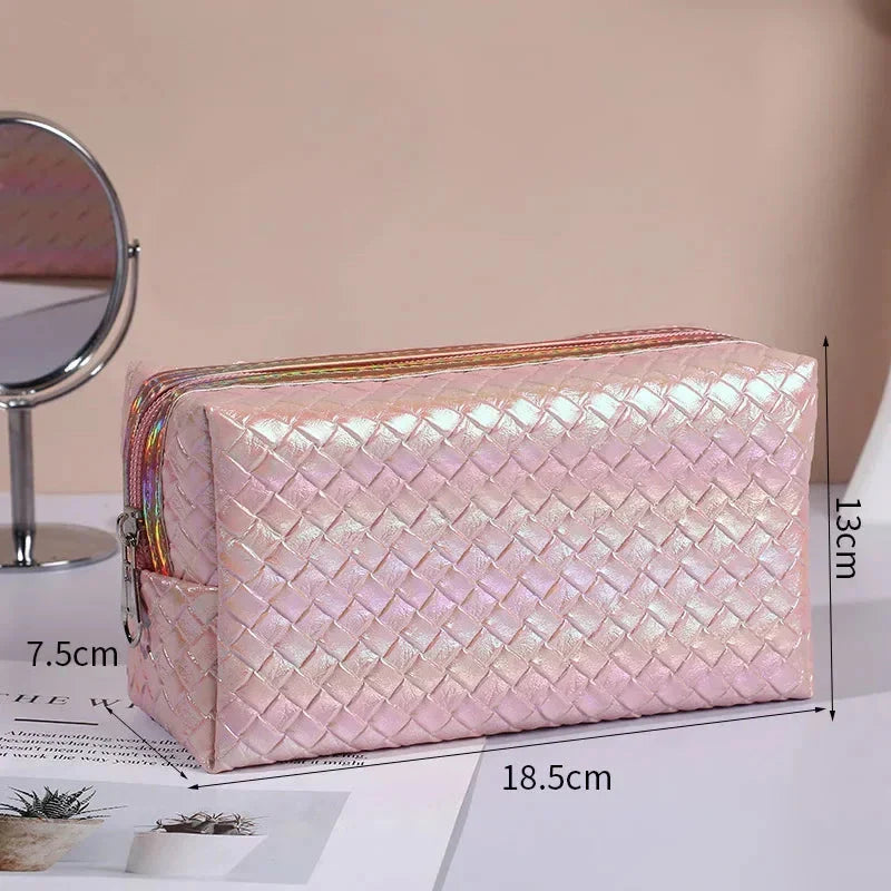 Premium waterproof cosmetic bag with stylish candy-coloured designs, perfect for British travellers