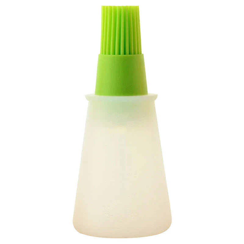 Silicone basting brush set in green colour, designed for easy and precise application of sauces, oils, and marinades during cooking