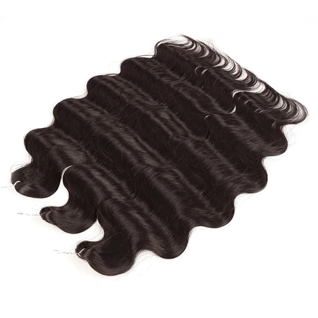Premium 24-inch body wave crochet hair extensions in ombre blonde shade
