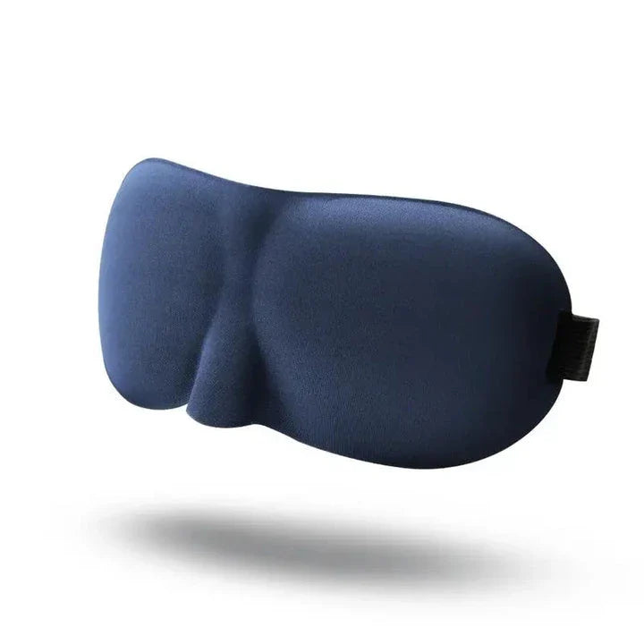 Premium 3D contoured sleep mask with soft memory foam for undisturbed, comfortable sleep