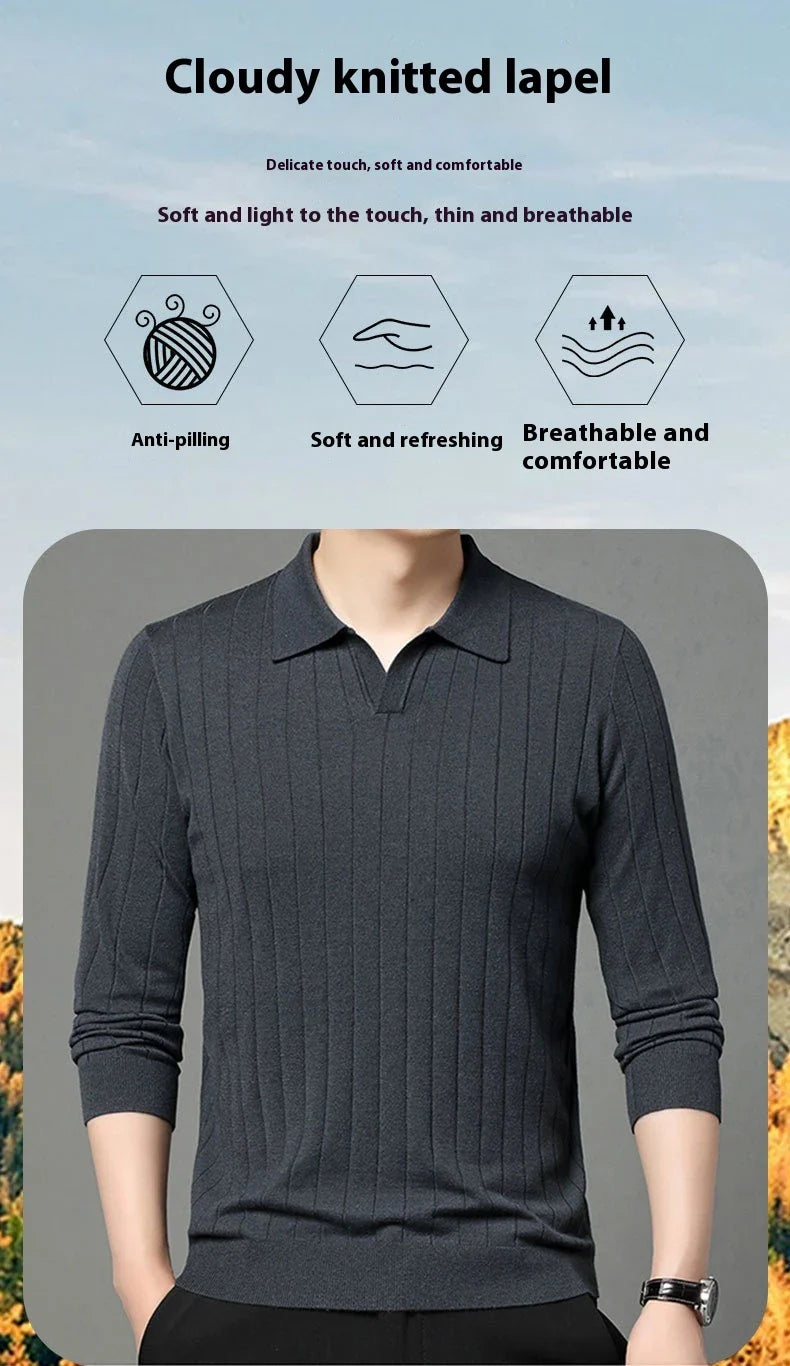Men's autumn pullover sweater in various colours and sizes, featuring a cosy and versatile design for casual wear