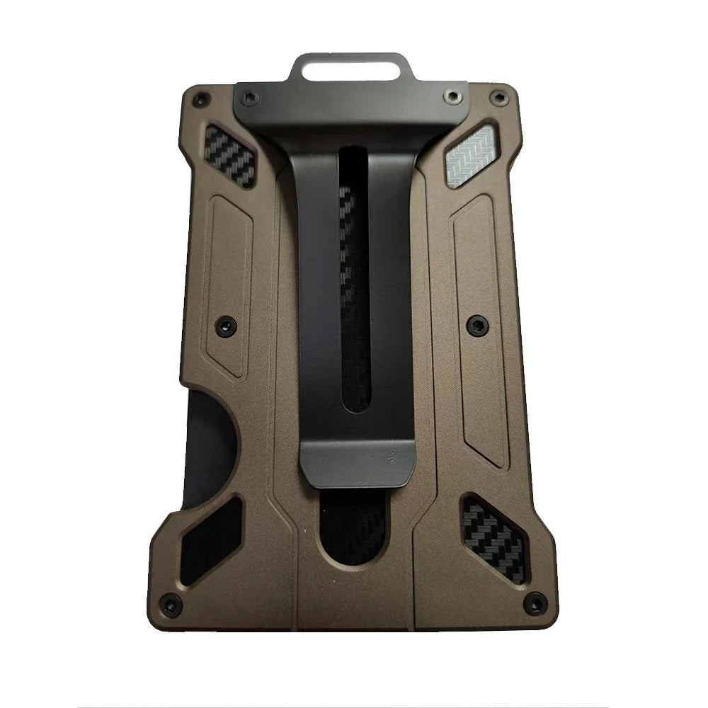 Aluminium alloy card wallet with secure card slots and compact, premium design
