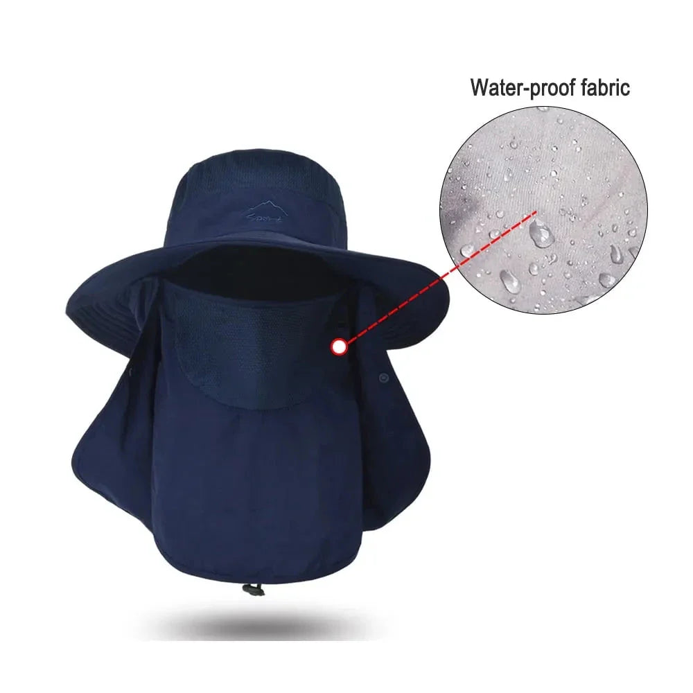 Summer QuickDry UV Protection Fisherman Cap with Face and Neck Cover for Outdoor Adventures