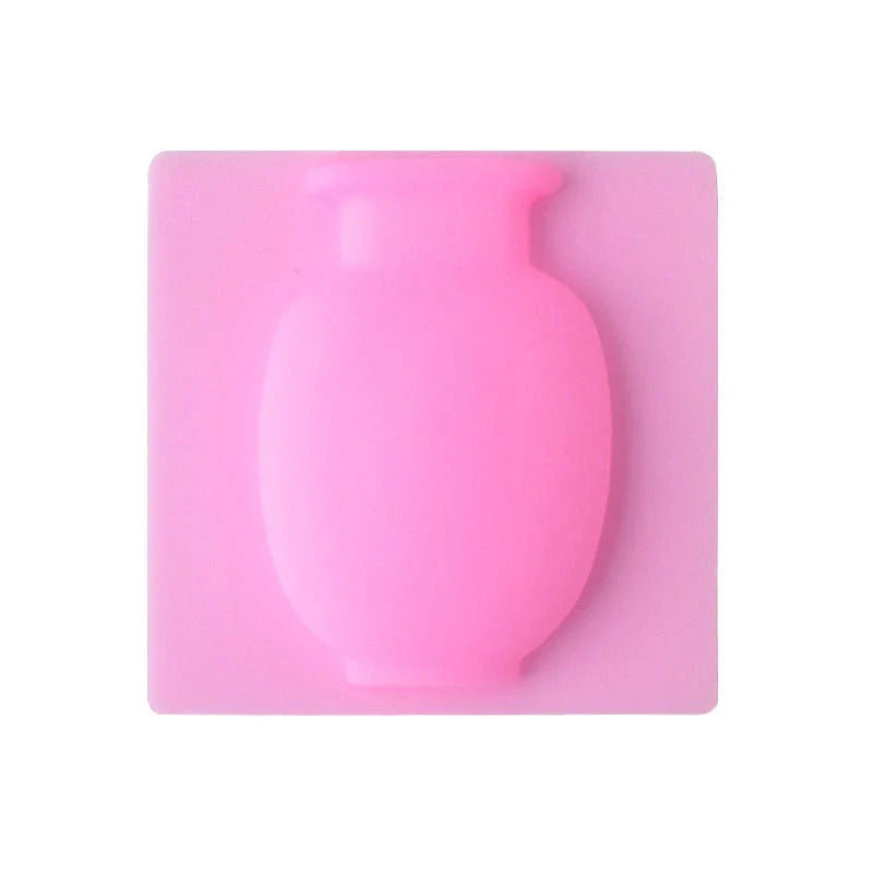 Stylish Silicone Suction Cup Wall Vase for modern home decor, featuring a compact, durable design and easy installation.