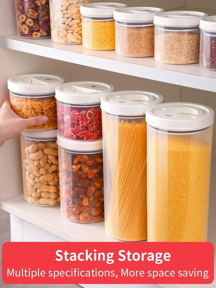 Premium clear acrylic storage jar with airtight lid, available in various sizes for versatile home organisation