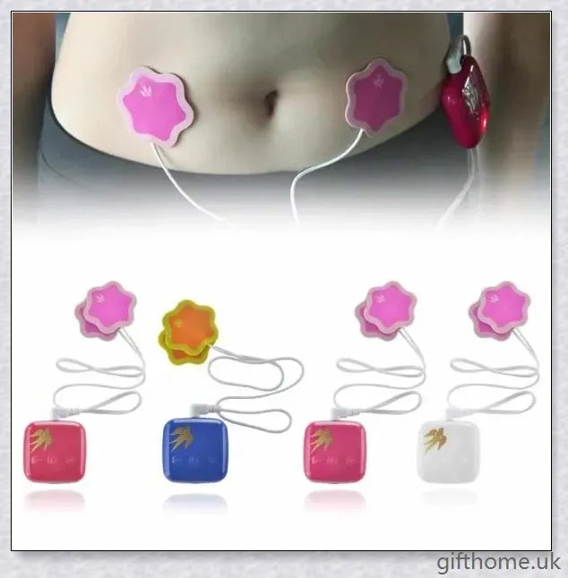 A compact, rechargeable women's period pain relief massager featuring silicone and ABS materials for effective, drug-free menstrual cramp treatment.