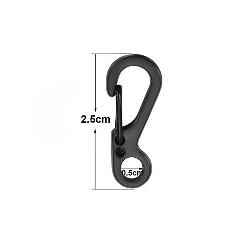 Premium 10-pack of Mini Spring Backpack Clasps made from durable aluminium alloy for secure outdoor and everyday use