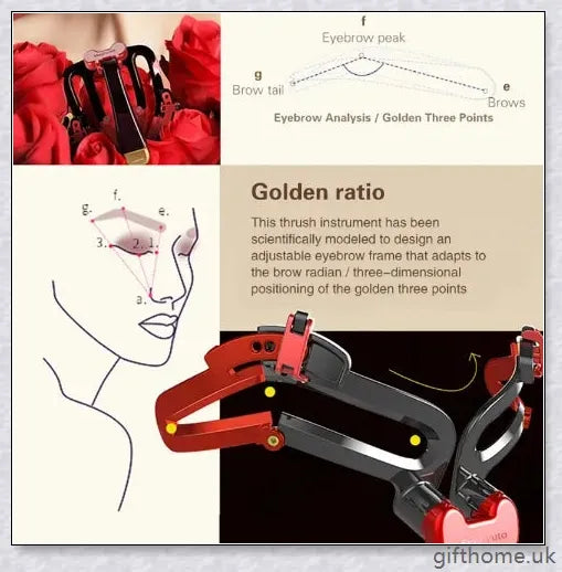 Precision Eyebrow Shaping Tool with adjustable frame for creating the perfect brow shape