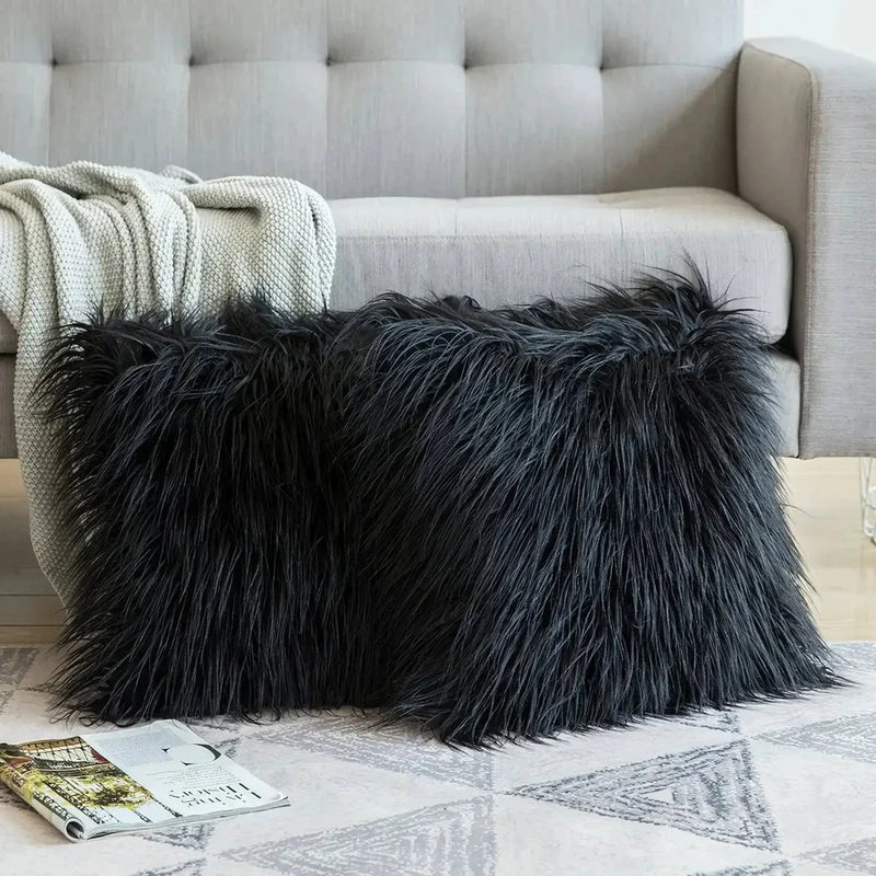 GiftHome UK Luxury Plush Square Pillowcase for Elegant Home Decor