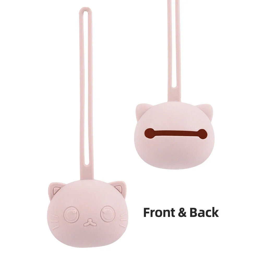 Premium silicone baby pacifier holder bag in pink colour, designed to keep pacifiers safe, clean, and accessible for on-the-go parents
