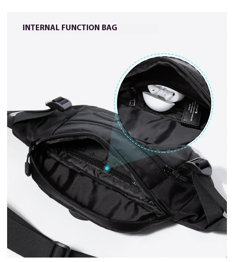 Versatile gents' casual shoulder bag made of premium Oxford cloth with multiple pockets and adjustable strap for organisation and comfort