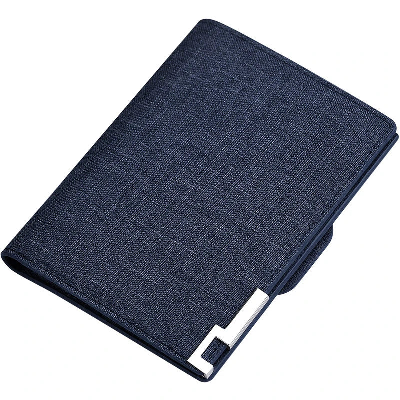 Personalized youth creative card bag wallet in denim material with two-fold design and multiple storage compartments
