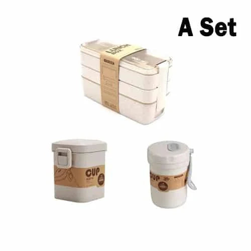 Premium 3-tier lunch box with thermal insulation, durable PP+AS material, and compact, portable design in a range of trendy colours