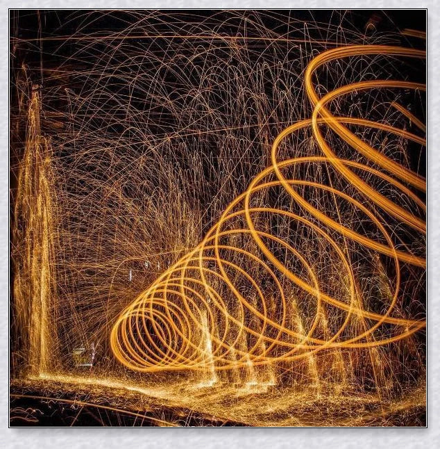 Spectacular Steel Wool Photography Kit with steel wool, whisk, and flexible wire for creating captivating light painting photography