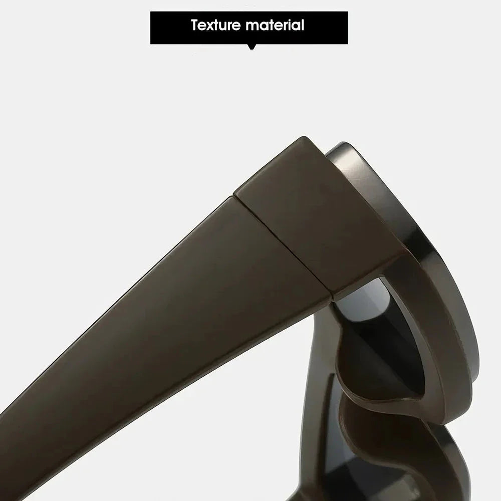 Stylish Small Rectangle Punk Sunglasses with an edgy, retro-inspired design and UV400 protection