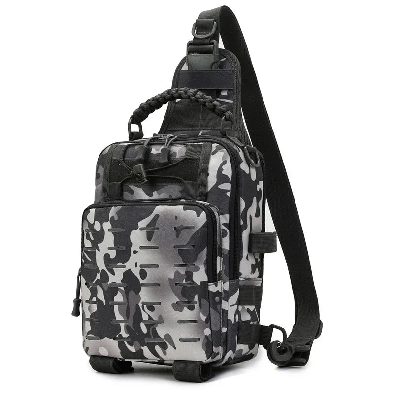 Versatile crossbody backpack with multiple compartments and adjustable straps for outdoor adventures