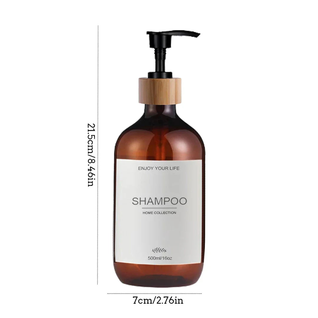 Elegant 500ml British soap and shampoo dispensers in various colours, designed to organise and elevate your bathroom space