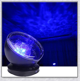 Soothing ocean wave LED projector creates a calming, spa-like atmosphere for relaxation and sleep