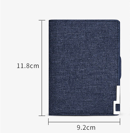 Personalized youth creative card bag wallet in denim material with two-fold design and multiple storage compartments
