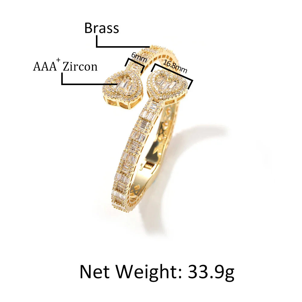 Elegant geometric diamond bracelet with spring buckle closure in gold, silver, and rose gold finishes