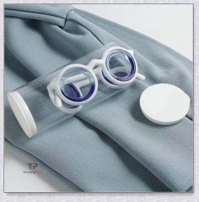 Anti-Motion Sickness Glasses with Boarding Ring technology for relief from nausea, dizziness, and vertigo during travel by car, boat, or plane