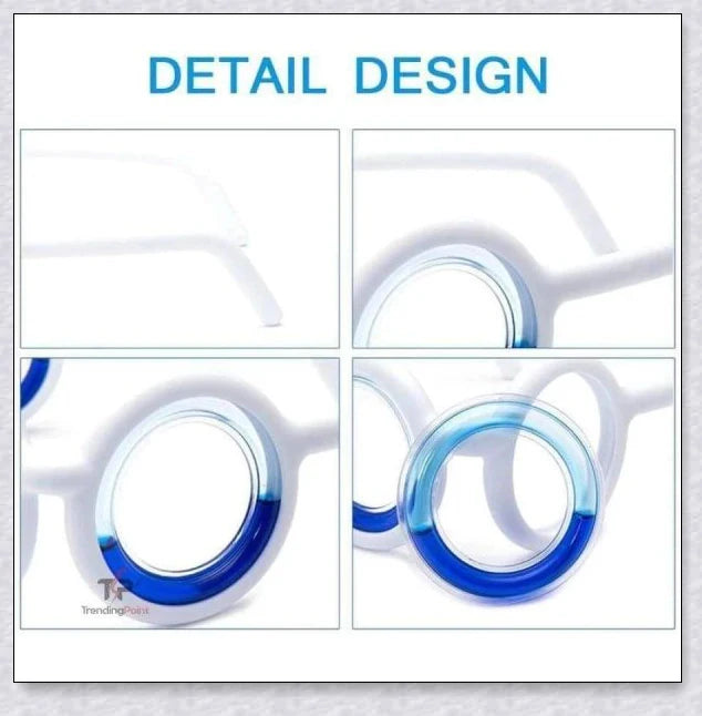 Anti-Motion Sickness Glasses with Boarding Ring technology for relief from nausea, dizziness, and vertigo during travel by car, boat, or plane