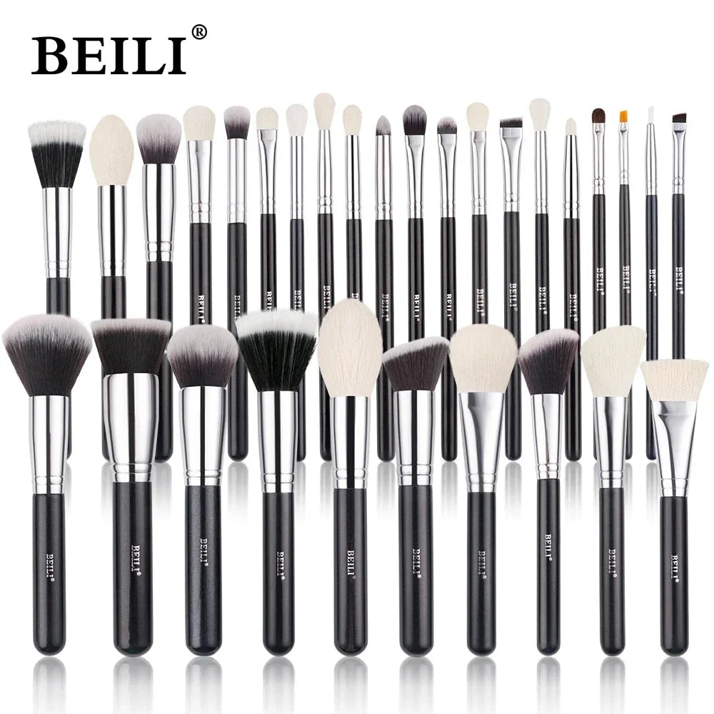 Professional 30-Piece Black Makeup Brush Set for Flawless Makeup Application