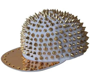 Punk-inspired street hat with pointed metal rivets in various colour combinations, featuring an adjustable and breathable design for versatile wear
