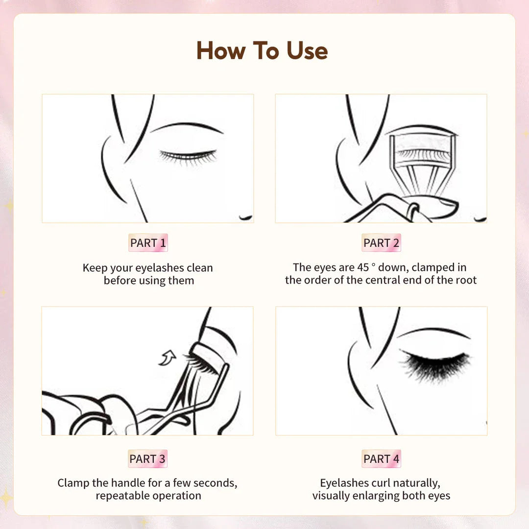 OVW 1PCS Eyelash Curler Clip in rose gold, designed for effortlessly curled and volumized lashes