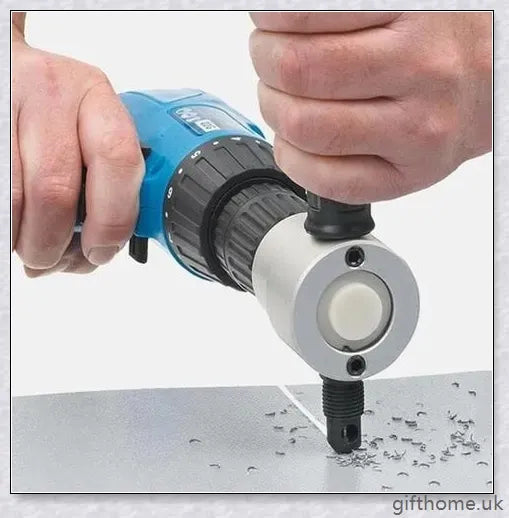 Double-Headed Metal Nibbler - a versatile tool that turns your drill into a powerful cutting machine for effortless metal, plastic, and soft material cutting